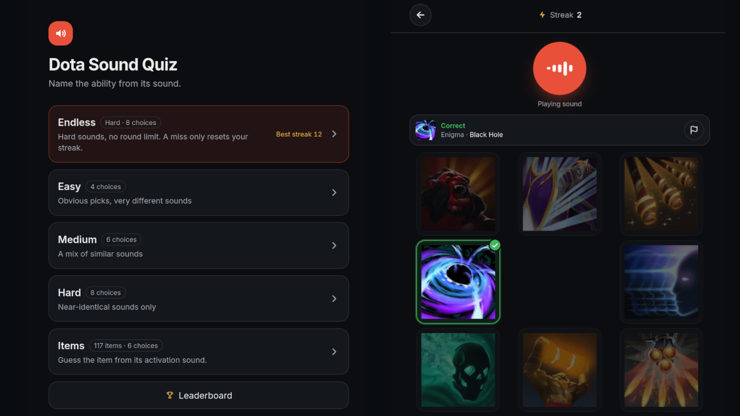 Dota Sound Quiz