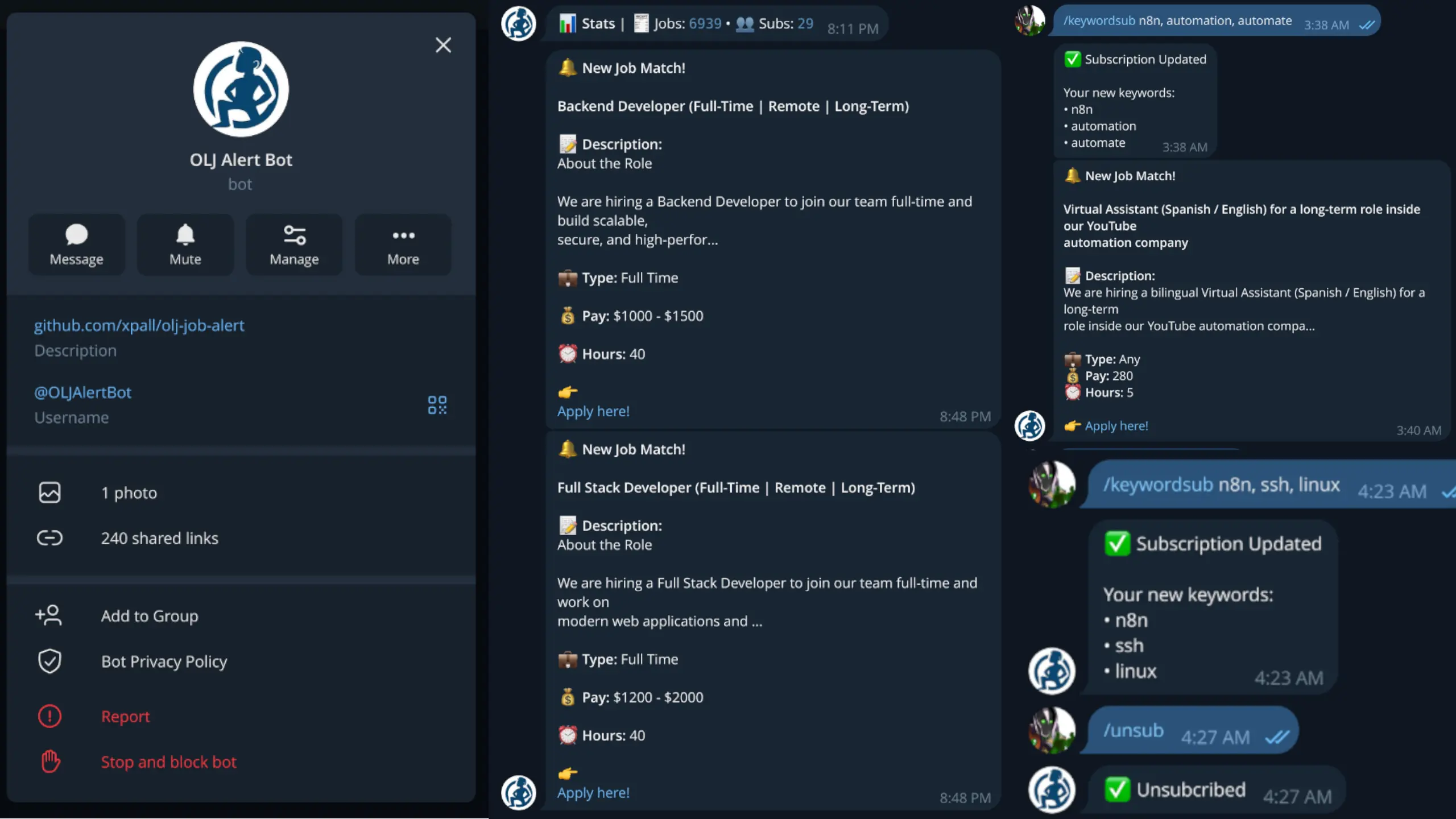 OLJ Job Alert Bot