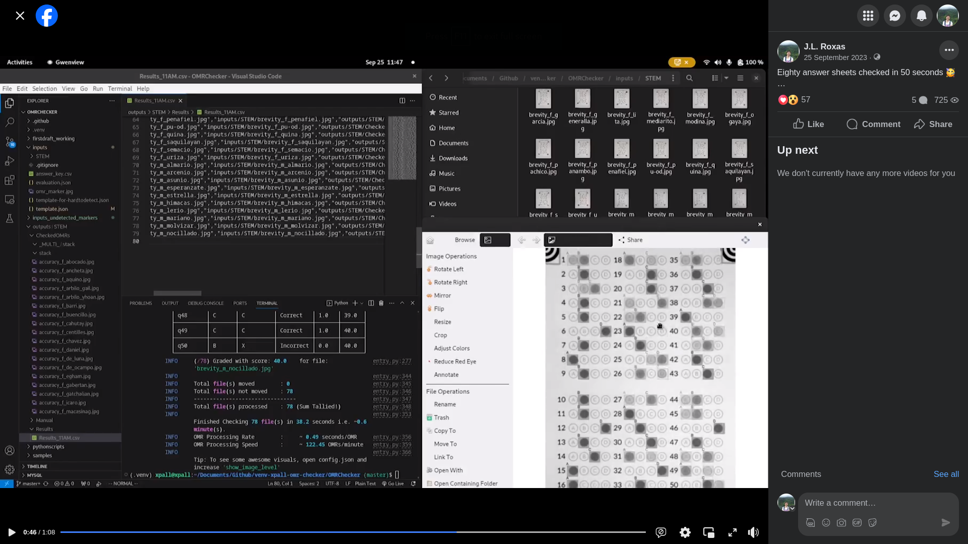 OMR Video Screenshot