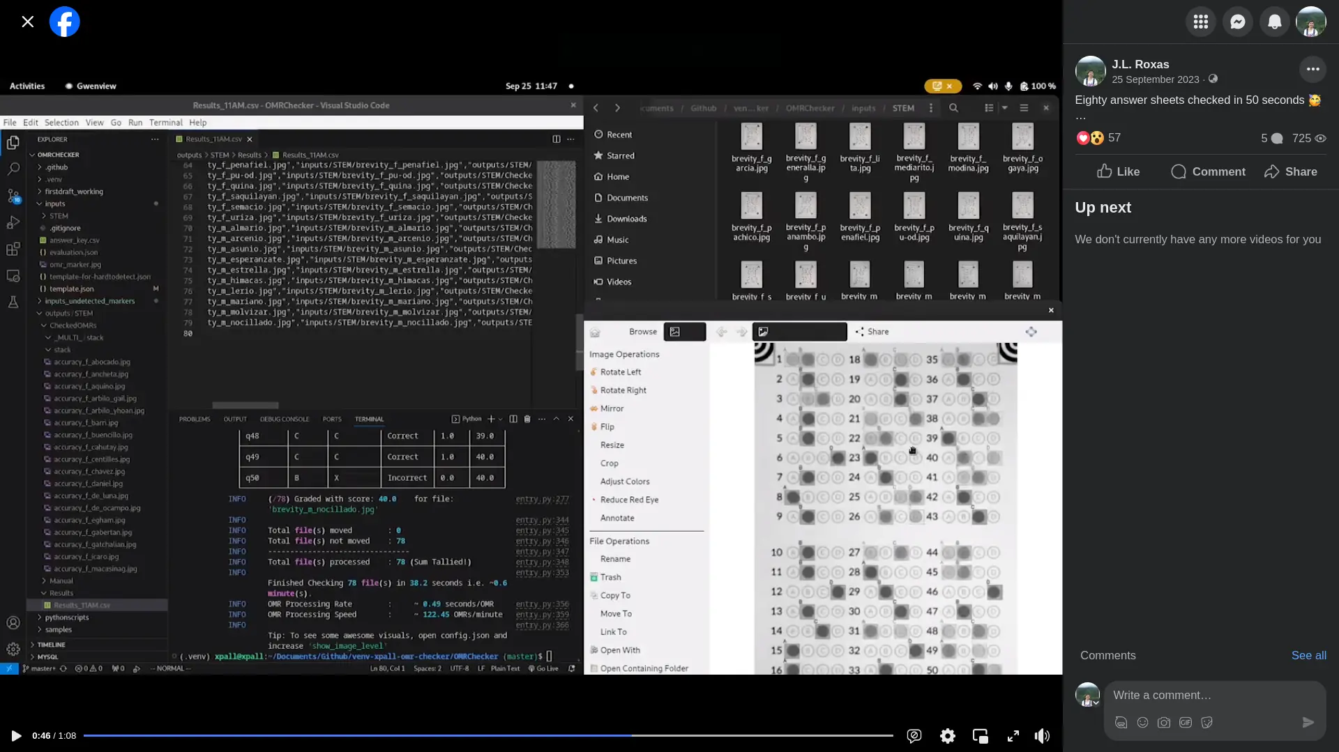 OMR Video Screenshot